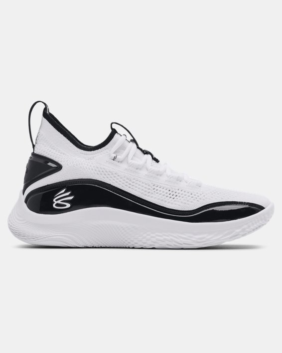 Unisex Curry 8 Team Basketball Shoes, White, pdpMainDesktop image number 0